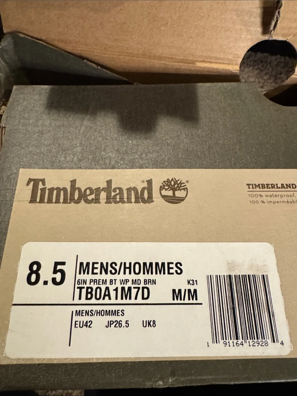 Timberland Brown Leather Work Boots with Red Laces